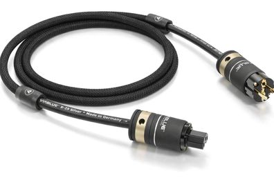 Viablue X-25 Silver - HighEnd Netzkabel - 3 x 2,5 mm² - Silberkabel - Black