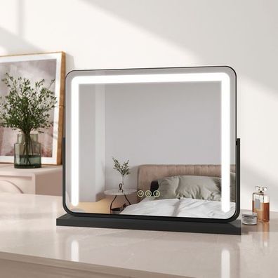 EMKE Kosmetikspiegel Schminkspiegel Mit LED Beleuchtet Touch 3 Farbtemperatur Licht