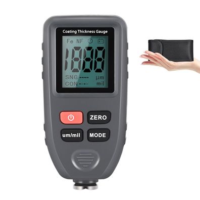 Aomdom Lackdickenmessgerät 0-1500 um Schichtdicken Autolack mit LCD-Display