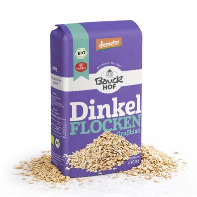 Bauckhof Bio Dinkelflocken Großblatt 1 Beutel - 500.0g