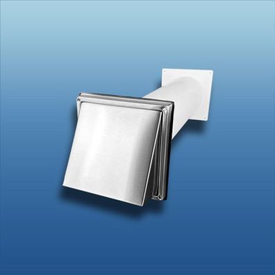 Abluft-Mauerkasten mit Edelstahl Lüftungshaube
