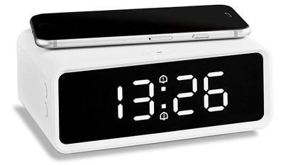 ADE CK2010 digitaler Wecker, kabelloses induktives Laden QI Smartphone 10W