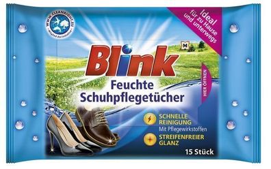 Sanfte Schuhpflege-Tücher, 15 Stück für schonende Reinigung