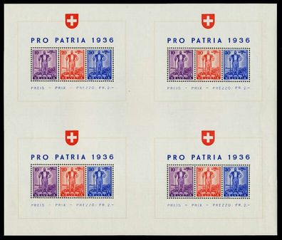 Schweiz BLOCK Kleinbogen 1908-1944 Block 2 GB ungebraucht X73CEBA