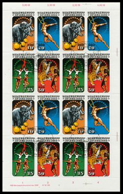 DDR BLOCK Kleinbogen Nr 2983-2986 DV2 gestempelt Kleinbg X00EA7E