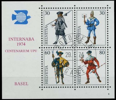 Schweiz BLOCK Kleinbogen 1970-1979 Block 22-06 X2E13B6