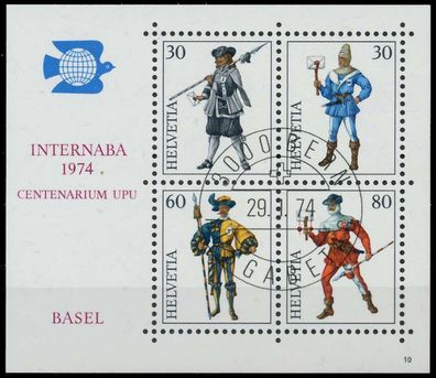 Schweiz BLOCK Kleinbogen 1970-1979 Block 22-10 X2EA45A