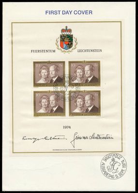 Liechtenstein BLOCK Kleinbogen Nr 614I BRIEF FD X2EE306
