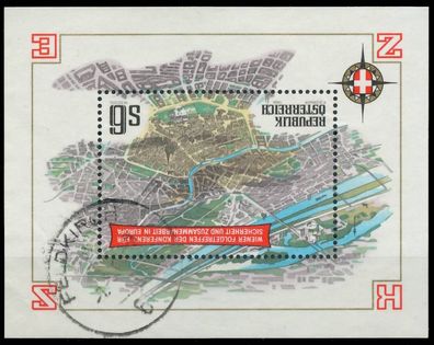 Österreich BLOCK Kleinbogen Block 8 zentrisch gestempelt X2EE3C2