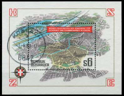 Österreich BLOCK Kleinbogen Block 8 zentrisch gestempelt X2EE3C6