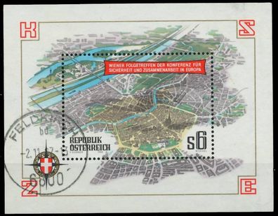 Österreich BLOCK Kleinbogen Block 8 zentrisch gestempelt X2EE3E2