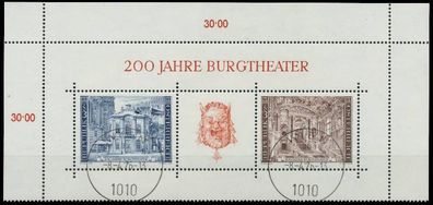 Österreich BLOCK Kleinbogen Block 3 gestempelt ORA X2EE42A