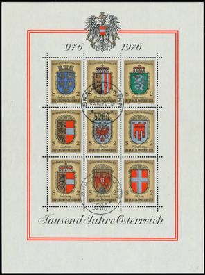 Österreich BLOCK Kleinbogen Block 4 gestempelt X2EE46E