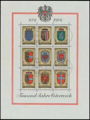 Österreich BLOCK Kleinbogen Block 4 gestempelt X2EE47A