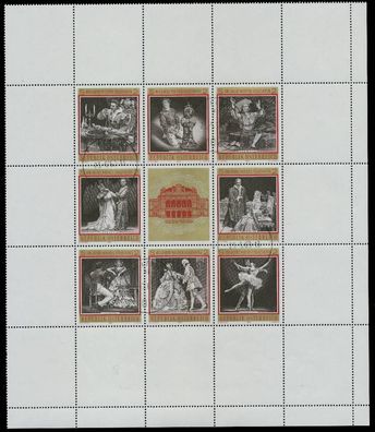 Österreich BLOCK Kleinbogen Nr 1294 1301 gestempelt KLEI X2EE592