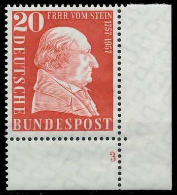 BRD BUND 1957 Nr 277 postfrisch Formnummer 3 X2F7DF2