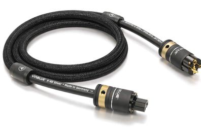 Viablue X-60 Silver - HighEnd Netzkabel - 3 x 6,0 mm² - Silberkabel - Black