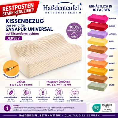 Kissenbezug für Sanapur Universal auf Kissenform achten Restposten Jersey
