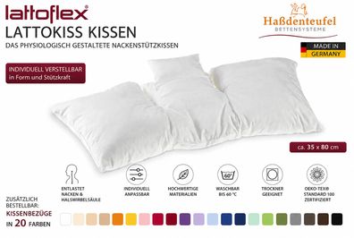 Lattokiss Kissen von Lattoflex Nackenstützkissen verstellbar einstellbar