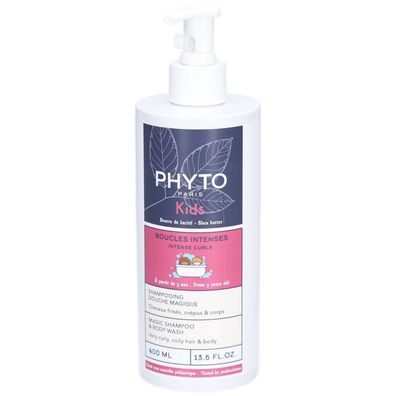 Phyto, Intense Curls, Duschgel und Shampoo 2-in-1, 400 ml