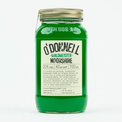 O´Donnell Moonshine 700ml Waldmeister 20% vol. Neuware