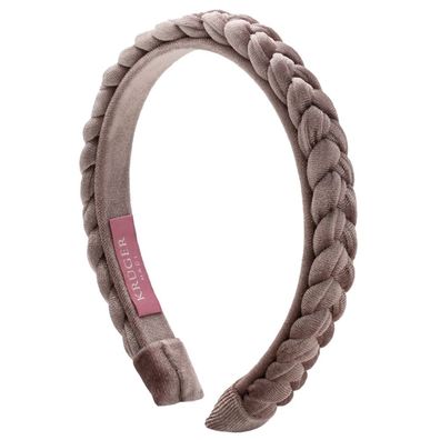 Samt-Haarreif schmal rose