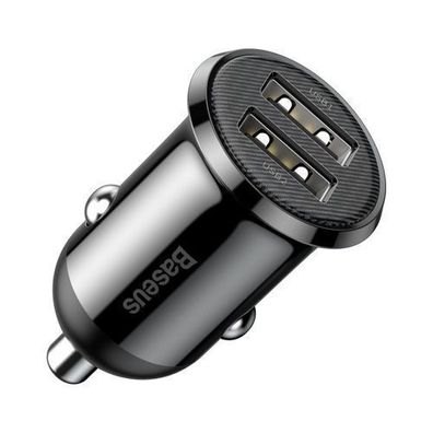 Baseus Grain Pro Dual USB Kfz-Ladegerät 4,8 A Schwarz - Modell CCALLP-01