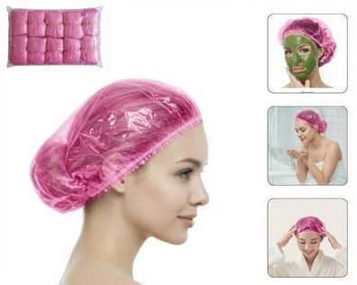 Einweg Duschhaube rot für Friseursalon und Behandlungen - Schutzhaube
