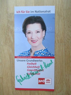 Österreich SPÖ Bundesministerin Gabriele Heinisch-Hosek - handsigniertes Autogramm!!!