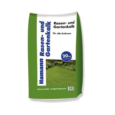 Hamann Rasen- und Gartenkalk 20kg für ca. 400m² - Menge: 1 Sack - 20 kg