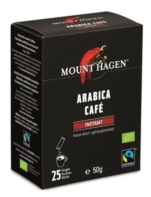 Mount Hagen Bio FT Naturland Instant Kaffee Sticks, 25x2g
