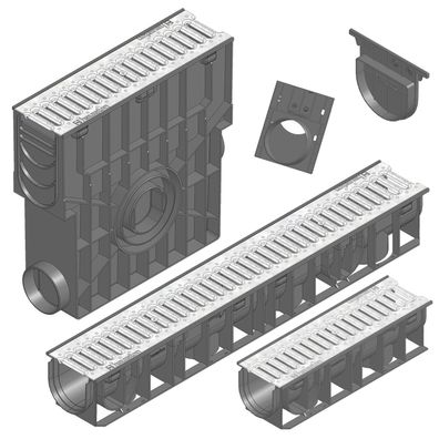 Hauraton Recyfix Standard 100 Pkw-befahrbar - Lieferform: Stirnwand mit