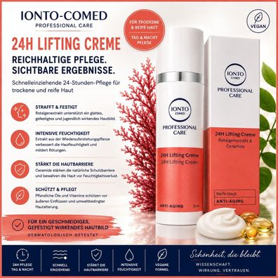 IONTO-COMED 24H Lifting Creme 50 ml Rotalge Ceramide reife Haut
