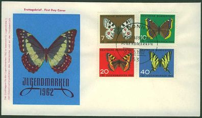 BRD BELEGE Nr 376-379 BRIEF FDC X2AC3B2