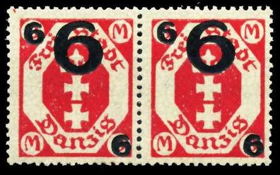 DANZIG 1922 Nr 106b postfrisch WAAGR PAAR X4C6156