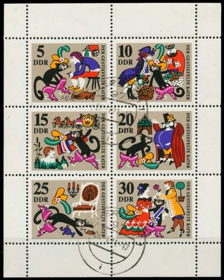 DDR BLOCK Kleinbogen Nr 1426-1431 zentrisch gestempelt KLEIN X56183E