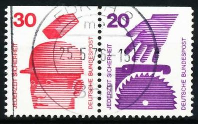 BRD BUND Zusammendruck Nr W55 zentrisch gestempelt WAAGR PAA X5F33D2