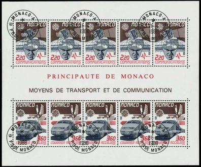 MONACO Block 39 zentrisch gestempelt S0020DA