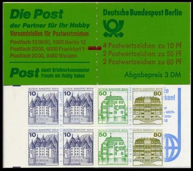 BERLIN Markenheftchen Nr MH 13amZ postfrisch S511B22