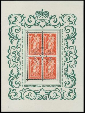 Liechtenstein BLOCK Kleinbogen Nr 449 FN1 ESST S59E81A