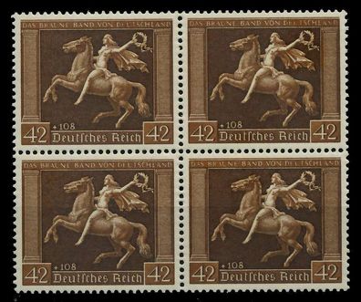 3. REICH 1938 Nr 671y postfrisch Viererblock X77D49A