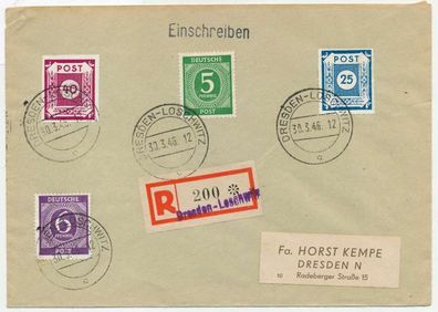 SBZ Ostsachsen PMT Nr 49G + 50 Ziffern BRIEF X7E65F2