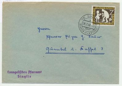 BRD 1959 Nr 322 BRIEF EF X7E666A