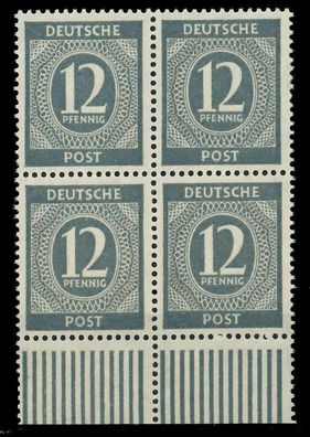 Kontrollrat Ziffern Nr 920a W UR postfrisch Viererblock X82ECDE