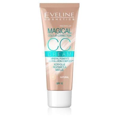Eveline Cosmetics CC Cream 51 Natural Multifunktionale Foundation, 30 ml