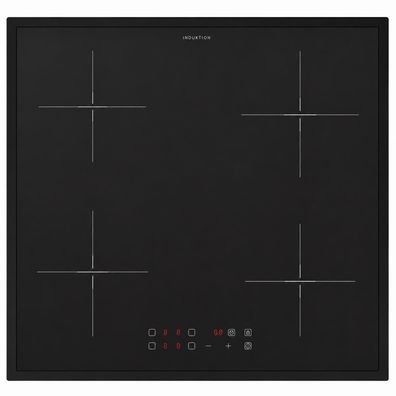 Oranier Induktionskochfeld 60 cm Matt Touch Booster 4 Kochzonen & Rahmen schwarz