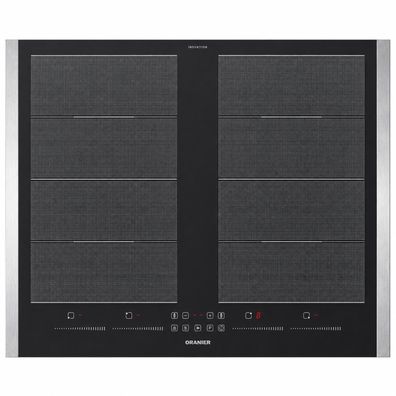 Oranier Flächen Induktionskochfeld 60 cm Matt & Edelstahl Leisten Slider Booster