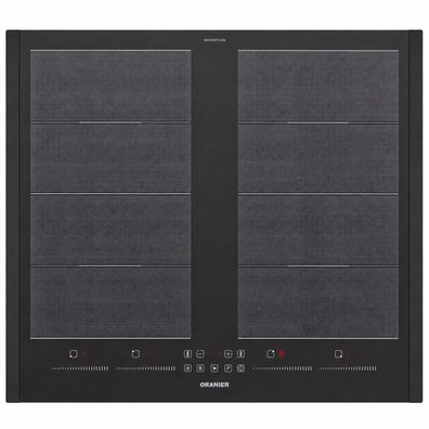 Oranier Flächen Induktionskochfeld 60 cm Matt & schwarze Leisten Slider Booster