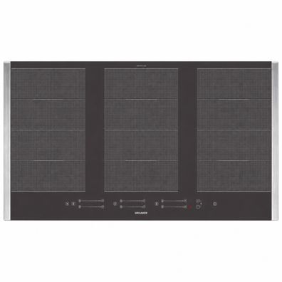 Oranier Flächen Induktionskochfeld 90 cm Matt Slider Booster & Edelstahl Leisten
