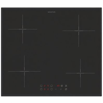 Oranier Induktionskochfeld 60 cm Touch 4-fach Booster 4 Zonen & schwarzer Rahmen